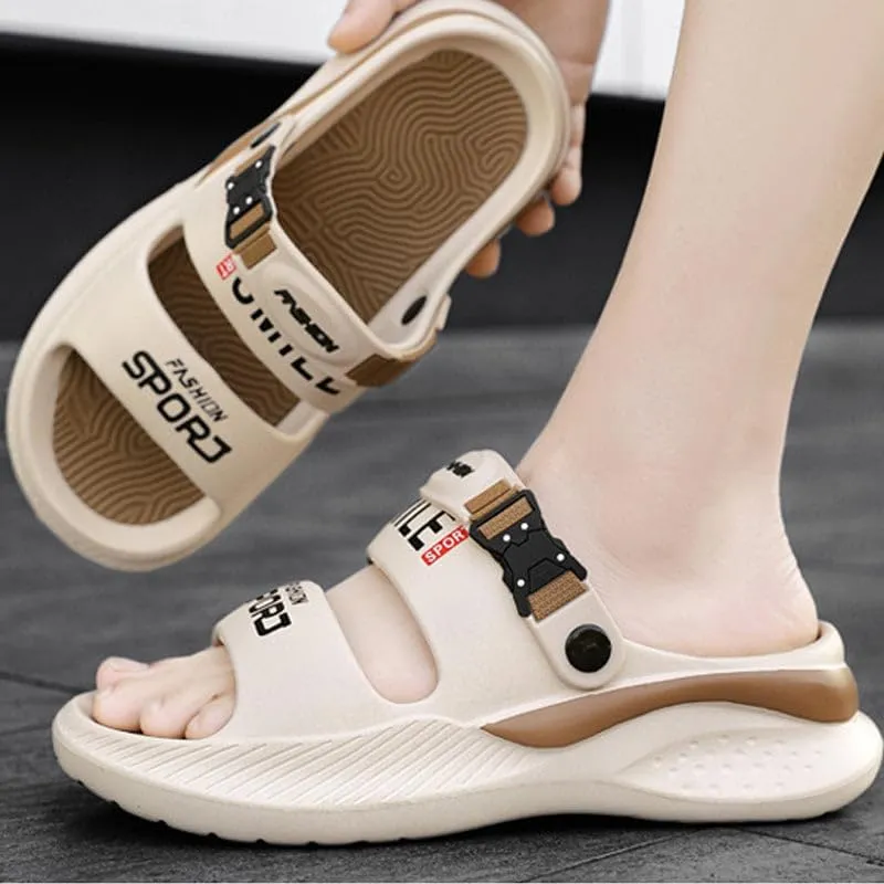 Men's Non-slip Soft Sole Casual Sandals, Men's Hiking Sandals Comfortable Breathable Slip On Outdoor Water Slippers