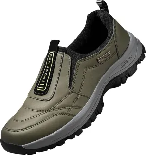 Mens Orthopedic Walking Shoes Outdoor Casual Arch Support Comfortable Waterproof Hiking Shoes for Men Breathable Fashion Sneakers for Outdoor Running