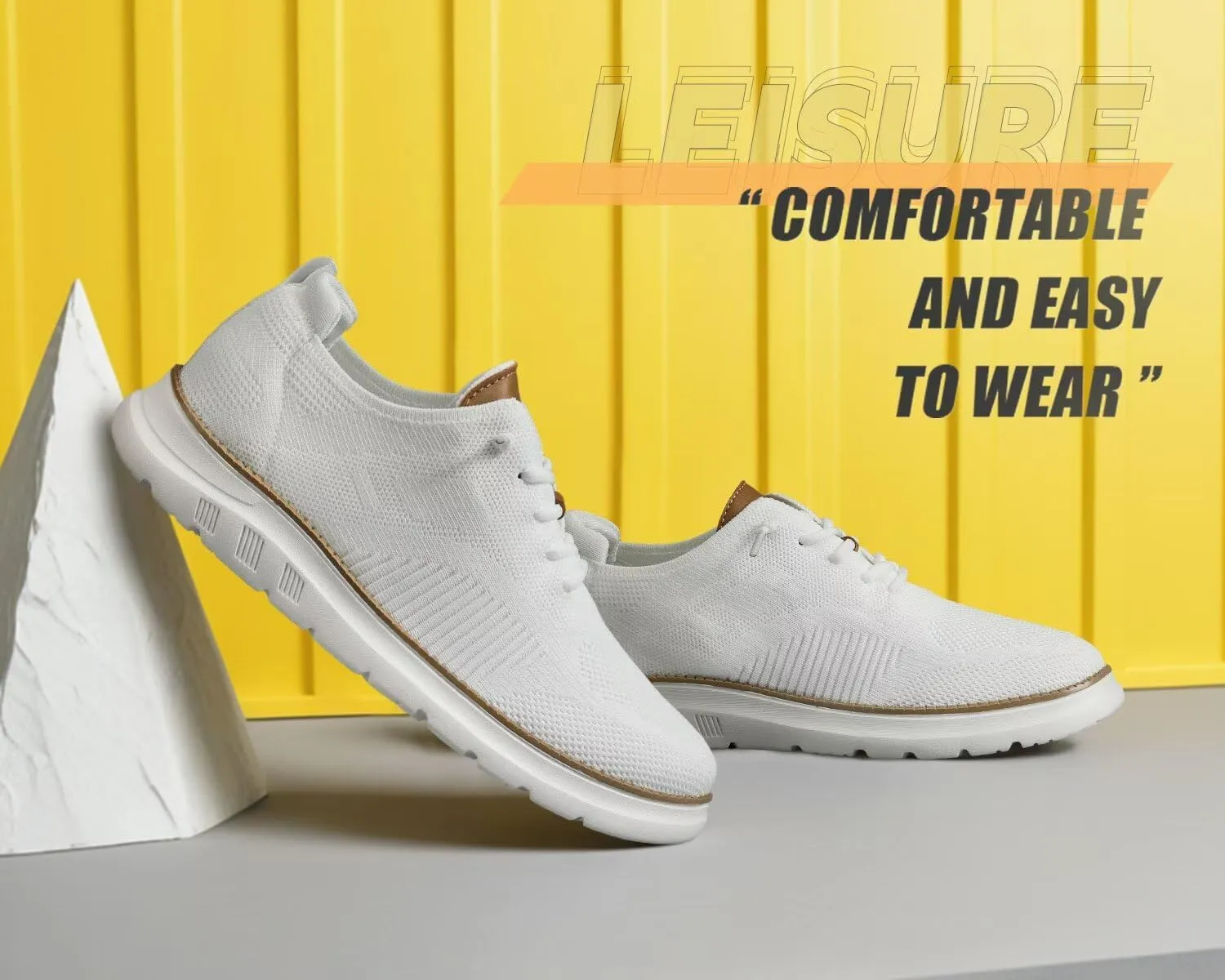 Mens Oxfords Casual Fashion Slip on Shoes Dress Business Sneakers Mesh Work Comfortable Lightweight Soft Sole