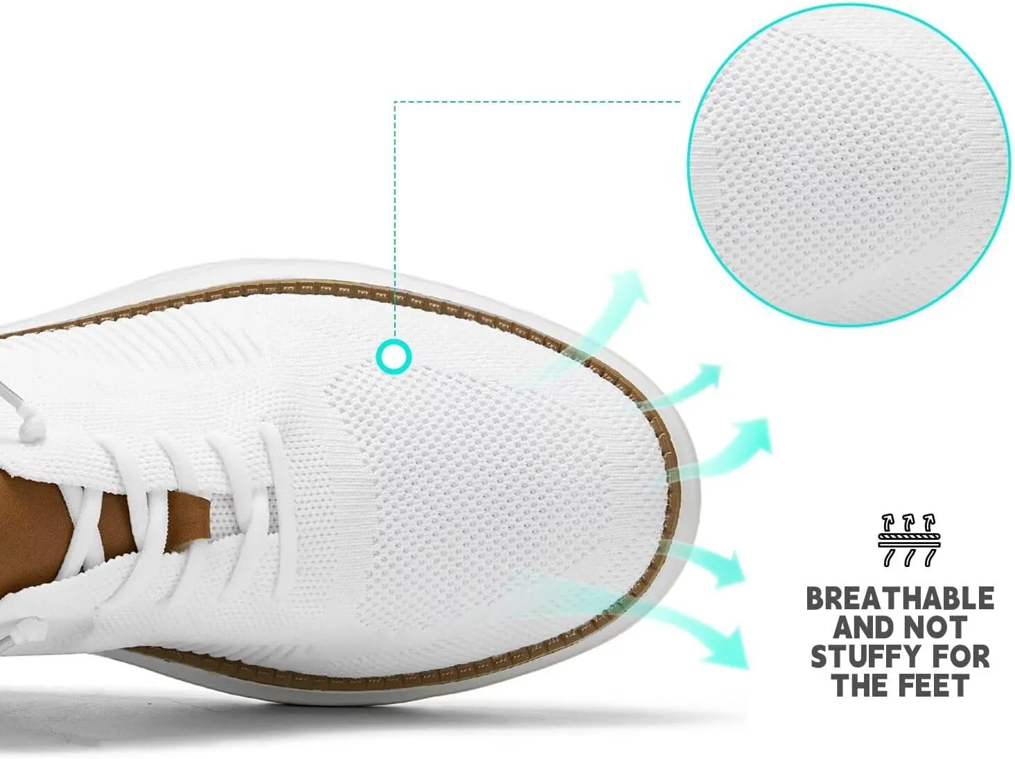 Mens Oxfords Casual Fashion Slip on Shoes Dress Business Sneakers Mesh Work Comfortable Lightweight Soft Sole