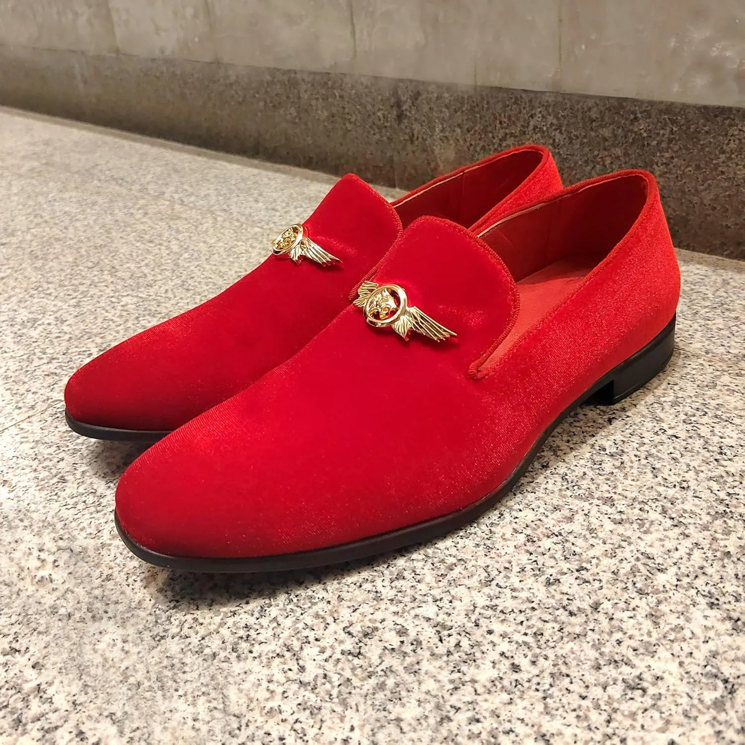 Men's Penny Slip-on Velvet Loafer Suede Dress Shoes Designer Smoking Slipper Prom Wedding Shoes