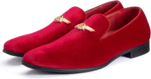 Men's Penny Slip-on Velvet Loafer Suede Dress Shoes Designer Smoking Slipper Prom Wedding Shoes
