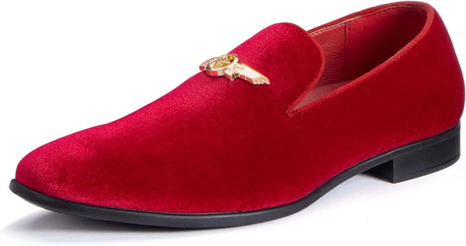 Men's Penny Slip-on Velvet Loafer Suede Dress Shoes Designer Smoking Slipper Prom Wedding Shoes
