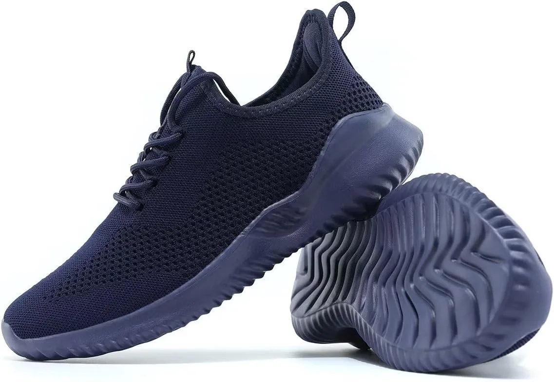 Mens Running Shoes Slip on Walking Tennis Sneakers Fashion Breathable Mesh Soft Sole Casual Athletic Lightweight