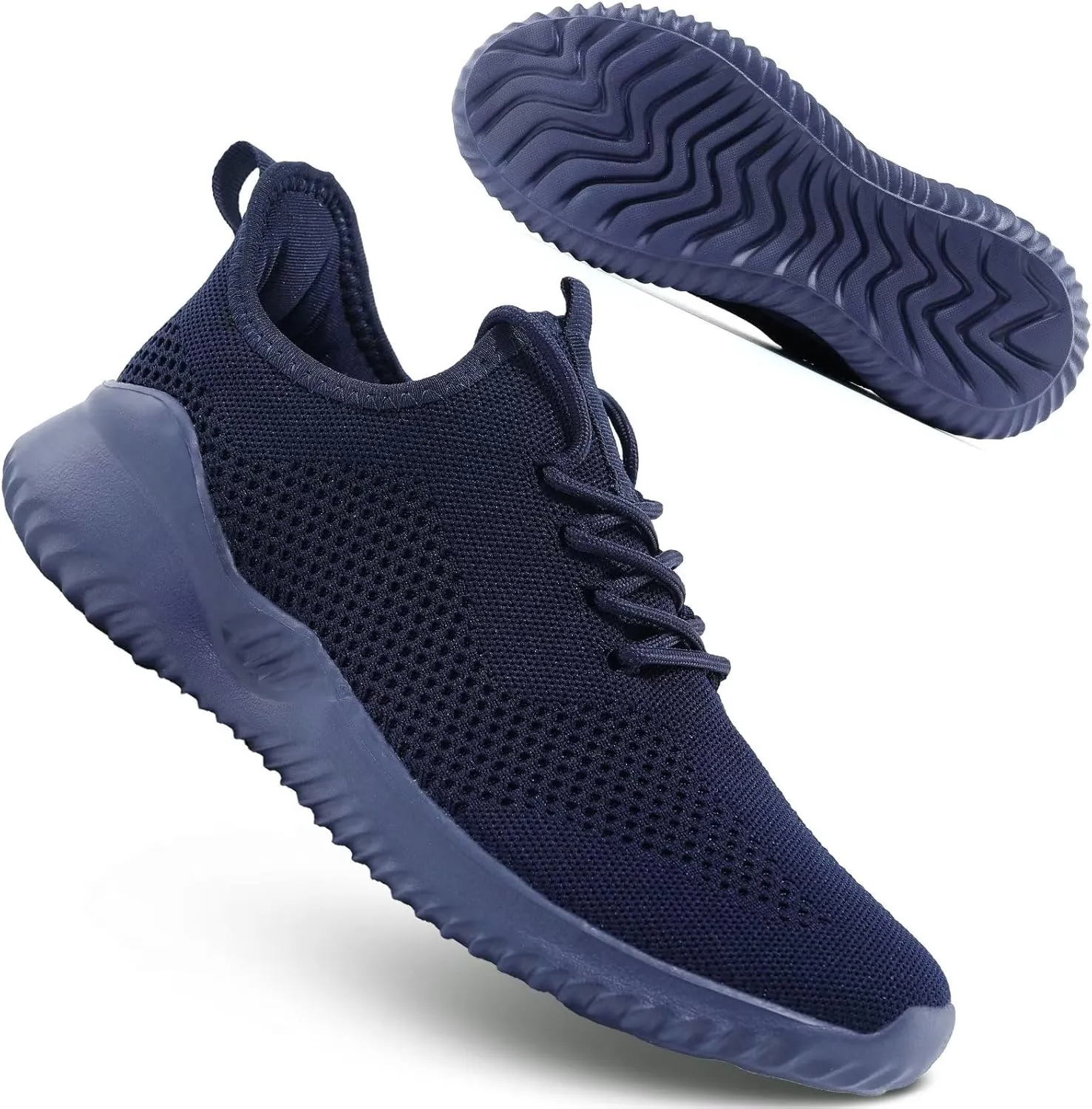 Mens Running Shoes Slip on Walking Tennis Sneakers Fashion Breathable Mesh Soft Sole Casual Athletic Lightweight