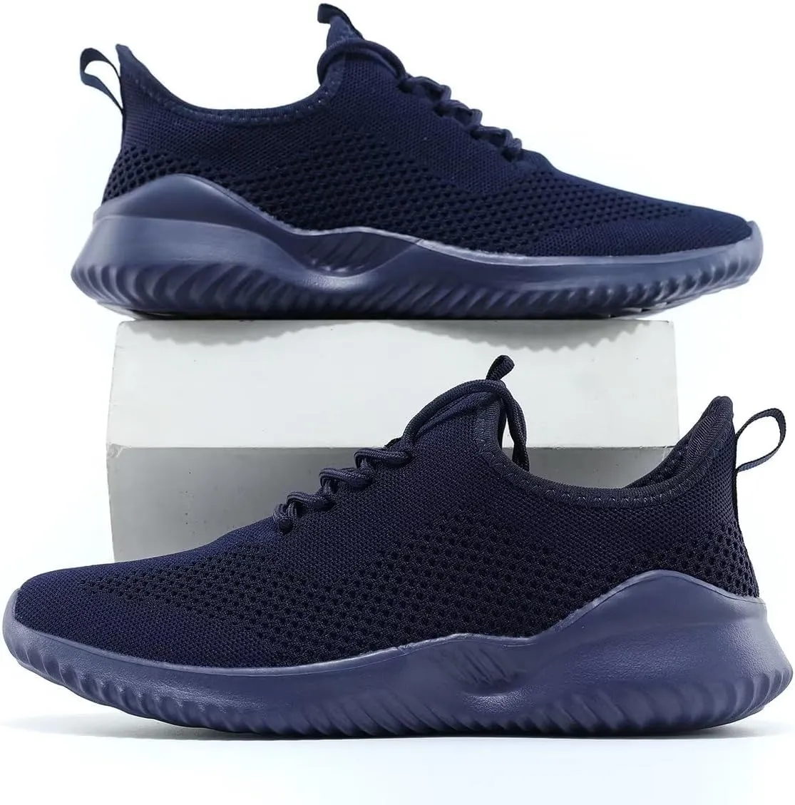 Mens Running Shoes Slip on Walking Tennis Sneakers Fashion Breathable Mesh Soft Sole Casual Athletic Lightweight