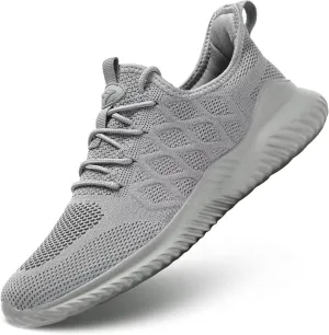 Mens Running Shoes Slip-on Walking Tennis Sneakers Lightweight Breathable Casual Soft Sole Mesh Workout Sports Shoes