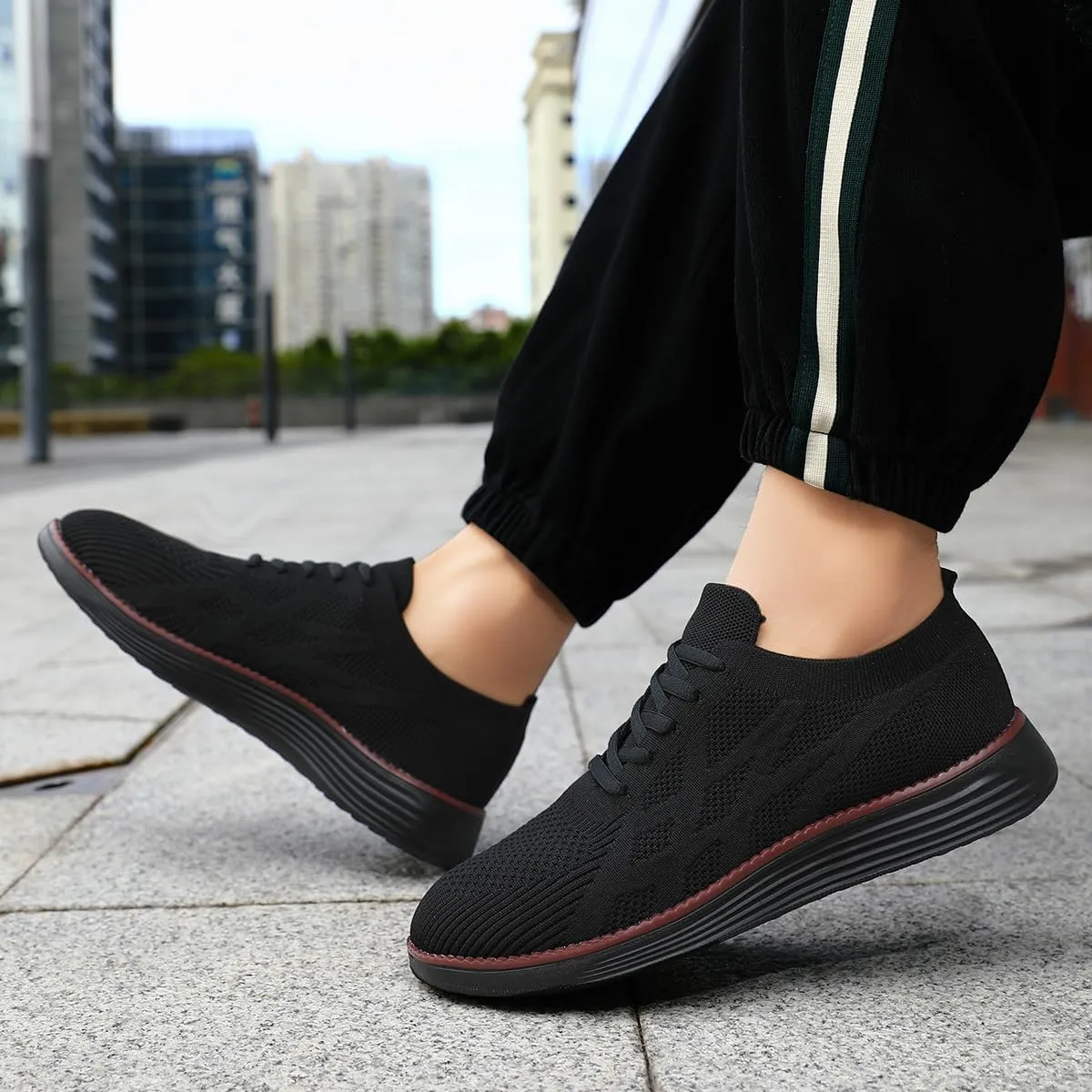 Mens Slip On Sneakers Walking Tennis Shoes Running Gym Athletic Workout Non Slip Fashion Casual Lightweight Breathable Soft Sole Mesh