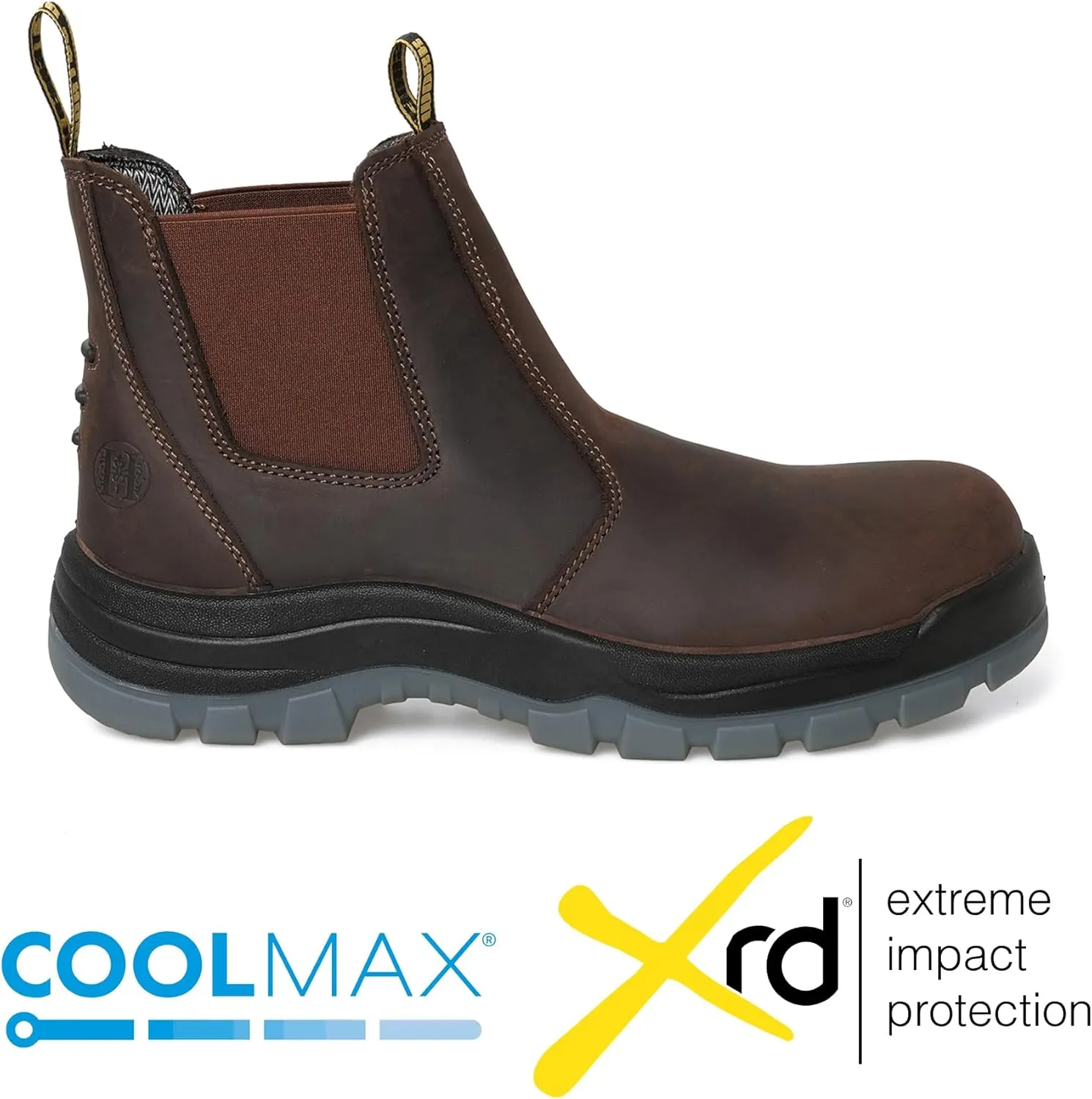 Men's Slip On Work boots for Men, Soft/Composite Toe Slip Resistant Waterproof Puncture-proof Mens Work Boots
