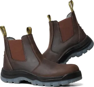 Men's Slip On Work boots for Men, Soft/Composite Toe Slip Resistant Waterproof Puncture-proof Mens Work Boots