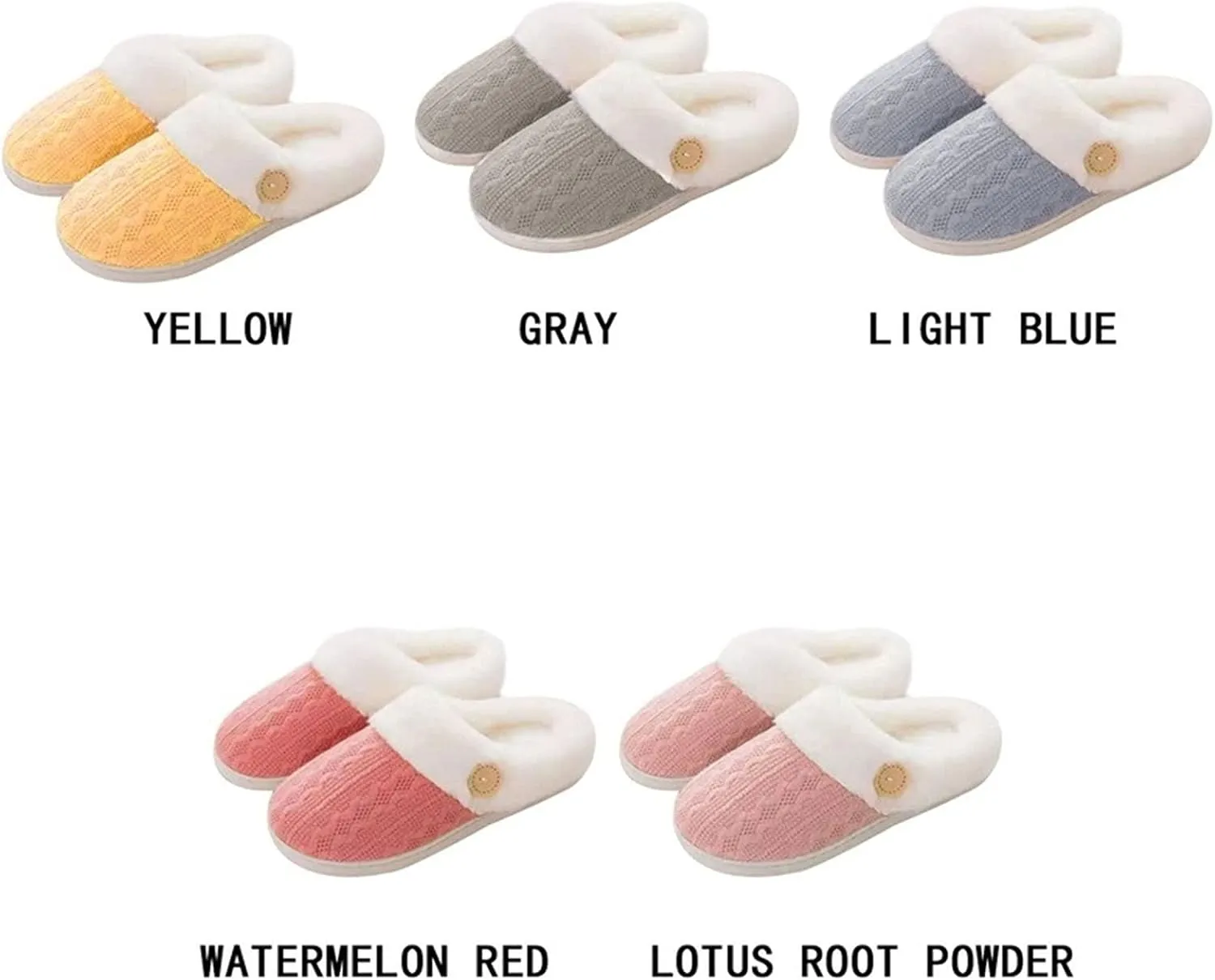Men's slippers Couple Shoes Soft Plush Cotton Slippers Floor Indoor Home Slippers Women Shoes Winter Warm Slip On Scuff Clogs For Bedroom Women's slippers