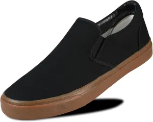 Men's Sneakers Classic Low Top Slip On Shoes Wide Canvas Skate Loafers Sneakers with Soft Insole Causal Dress Shoes for Men Comfortable Walking Shoes Slip on Sneakers for Men