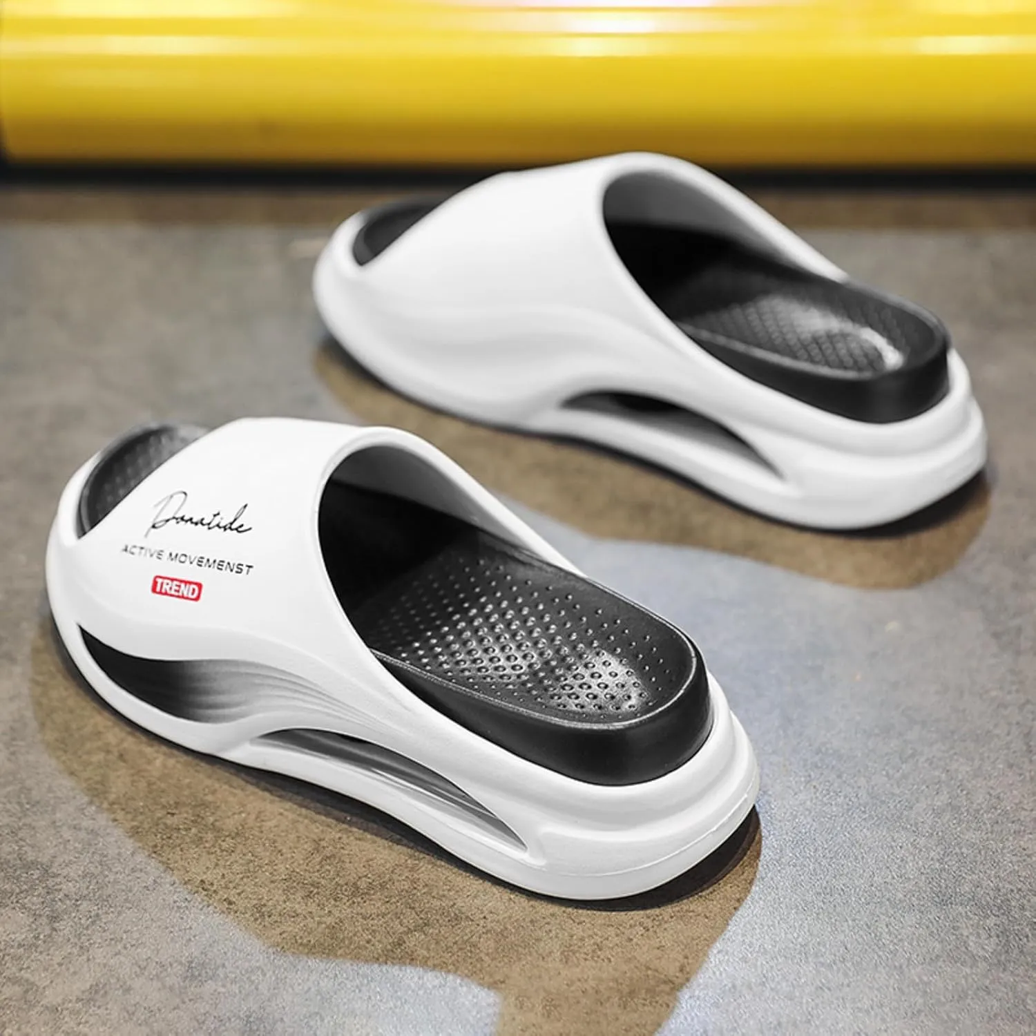 Men's Stylish Slip - on Slippers, Thick - soled, Height - increasing, Lightweight and Soft - soled, Suitable for Casual Wear and Home