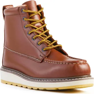 Men's SureTrack 6" Leather Steel Toe Work Boot foe Men, Goodyear Welt, Oil/Slip Resistant, Wedge Sole, Moc Toe Men's Work Boots, EH