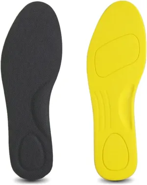 Men's Sweat Absorbing Basketball Breathable Soft Elastic Standing Women's Leather Shoe Insole(45)