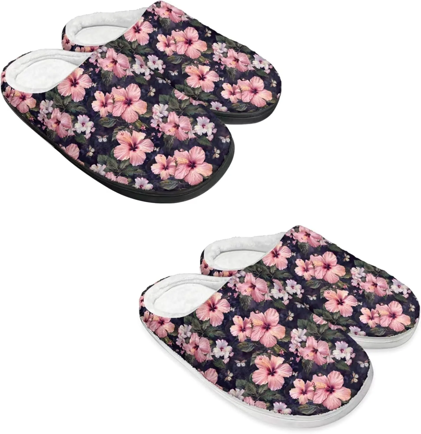 Men's Women's Non-slip Slippers, Flannel Warm Soft Cozy Slippers, House Bedroom Indoor/Outdoor Warm Shoes, Size 2-12