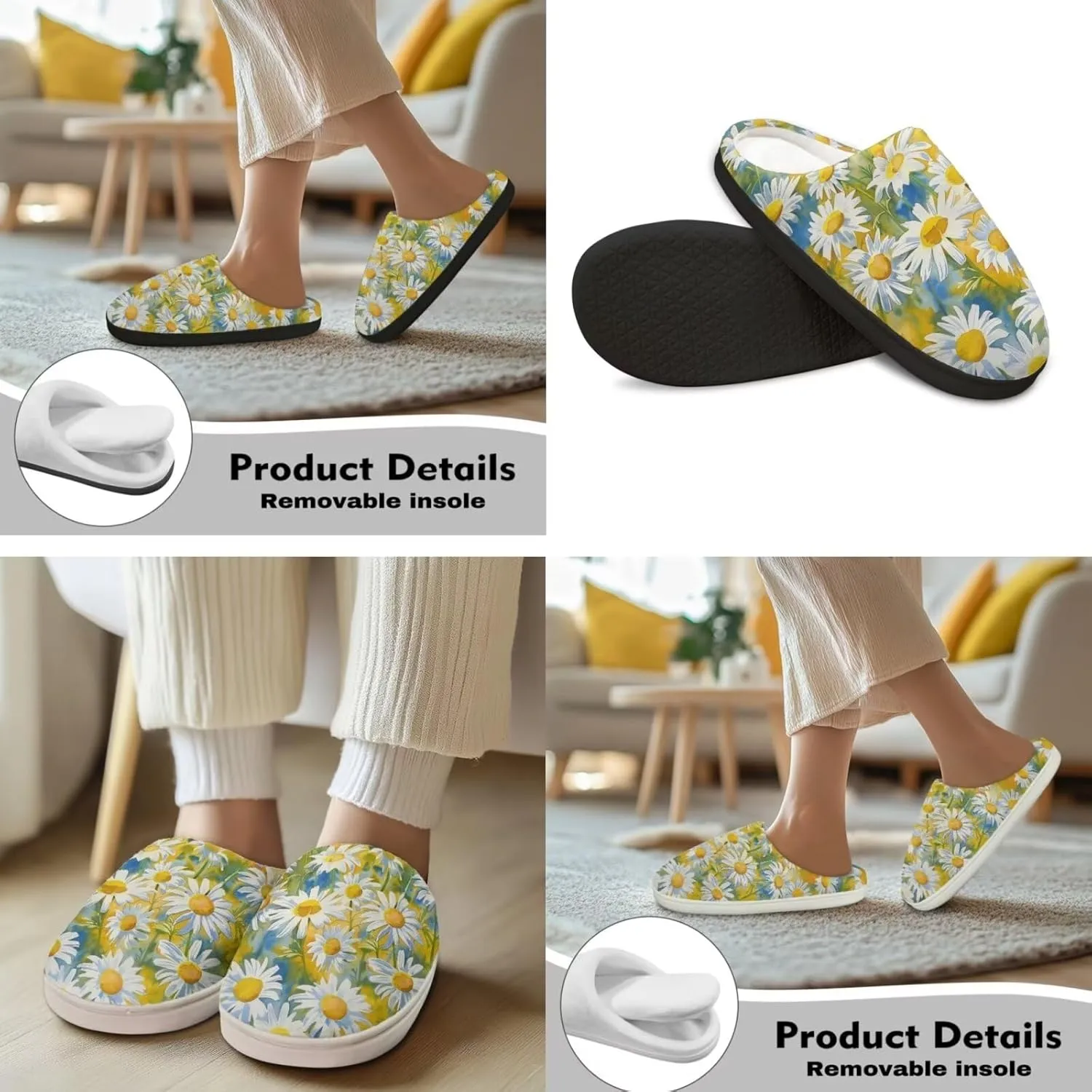 Men's Women's Non-slip Slippers, Flannel Warm Soft Cozy Slippers, House Bedroom Indoor/Outdoor Warm Shoes, Size 2-12