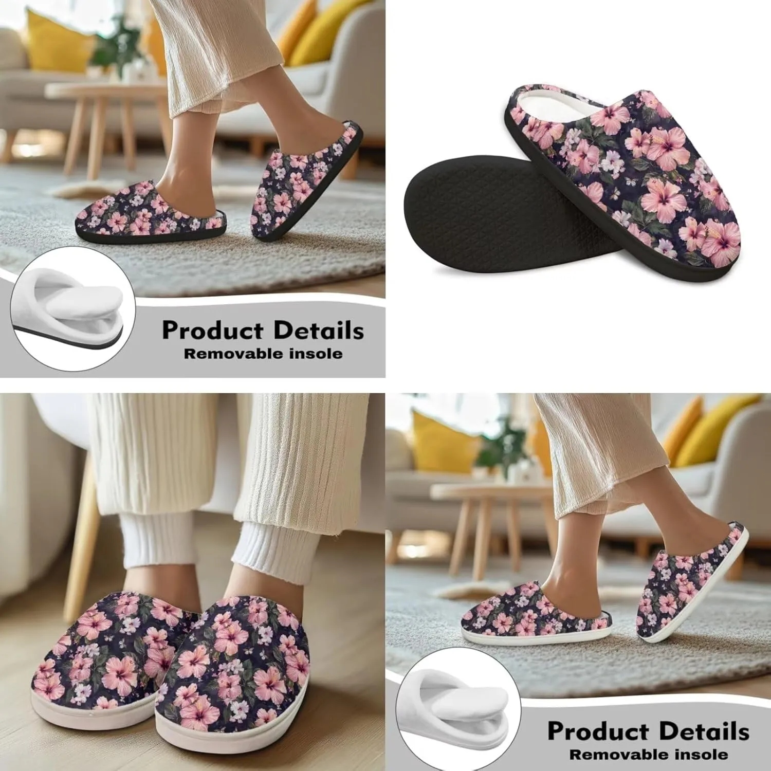 Men's Women's Non-slip Slippers, Flannel Warm Soft Cozy Slippers, House Bedroom Indoor/Outdoor Warm Shoes, Size 2-12