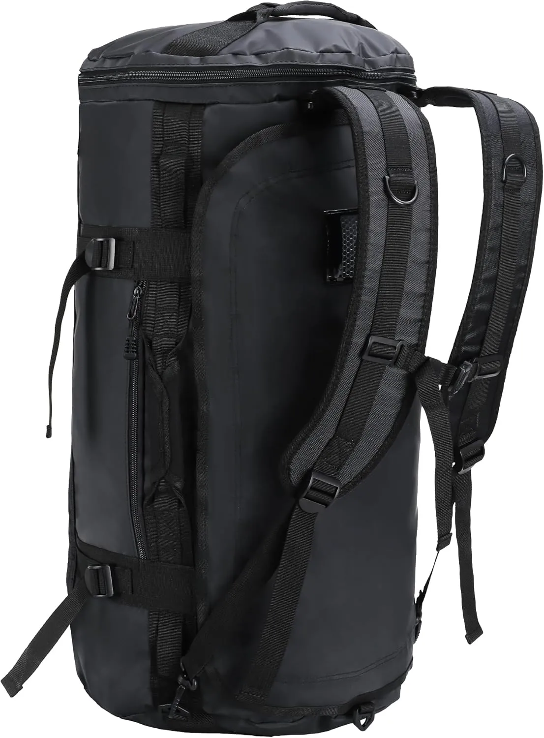 MIER Large Duffel Backpack Sports Gym Bag with Shoe Compartment, Heavy Duty and Water Resistant, Black, 60L