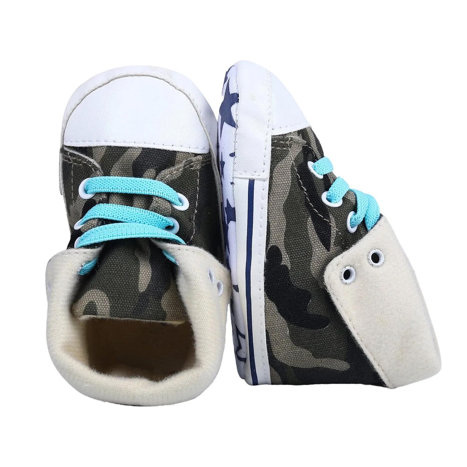 Military High Top Foldable Casual Sneaker Booties - Multicolour