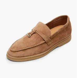 Milooey Brown Women's Round Toe Comfort Slip On Moccasins Lightweight Loafers