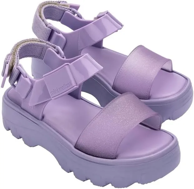 mini melissa Kick Off Platform Sandals for Kids - Chunky Platform Jelly Sandals for Girls, Kids Summer Shoes, Girls Sandals