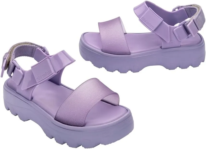 mini melissa Kick Off Platform Sandals for Kids - Chunky Platform Jelly Sandals for Girls, Kids Summer Shoes, Girls Sandals