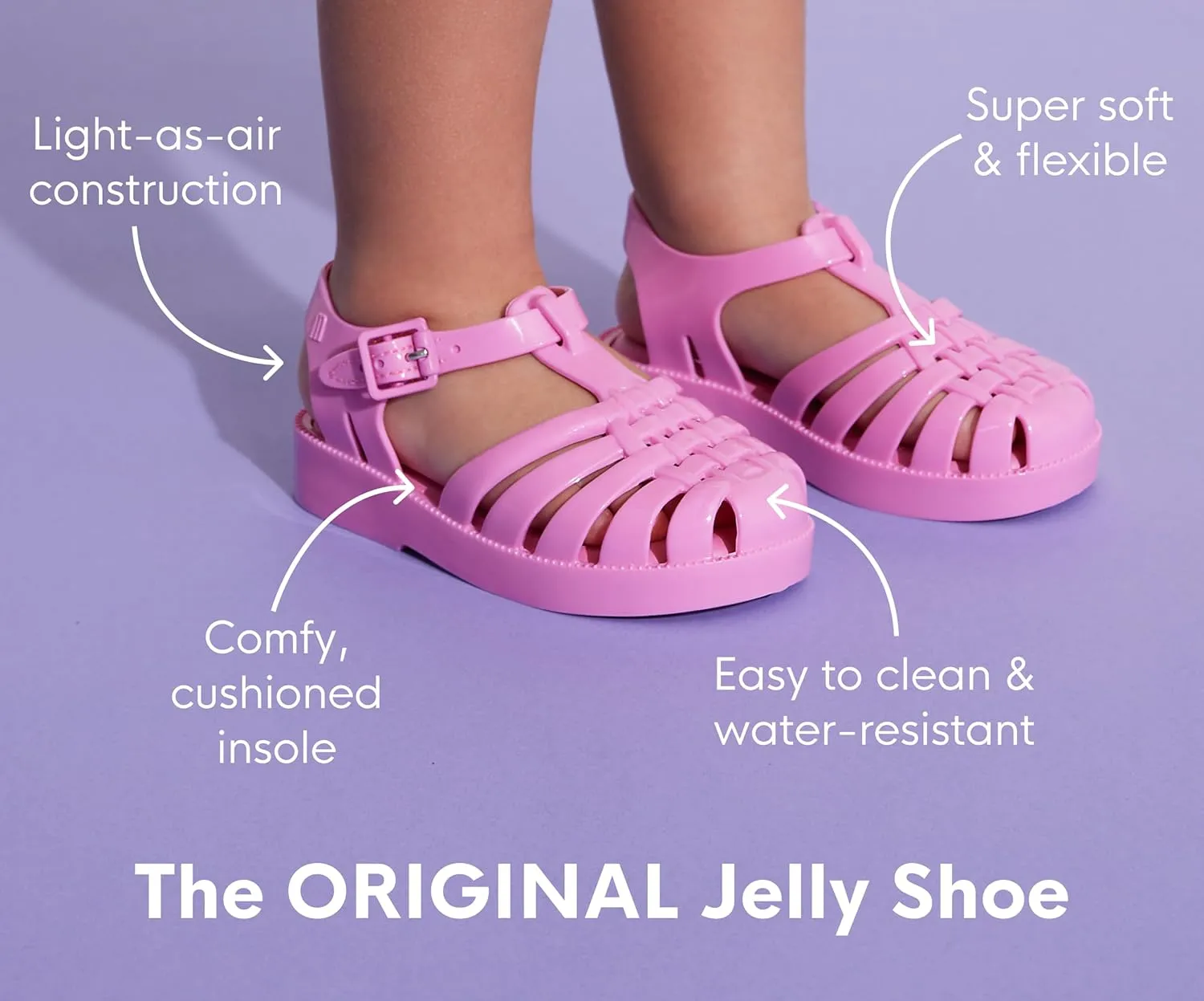 mini melissa Kick Off Platform Sandals for Kids - Chunky Platform Jelly Sandals for Girls, Kids Summer Shoes, Girls Sandals