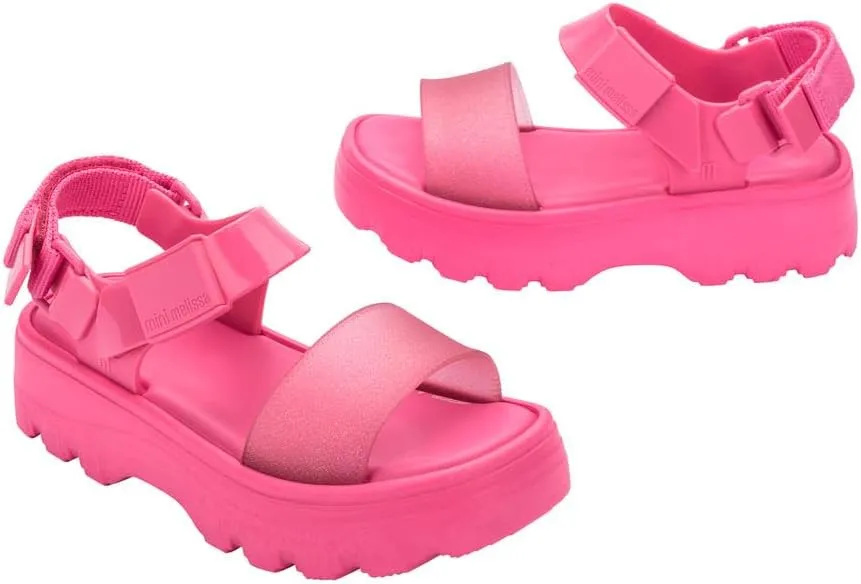 mini melissa Kick Off Platform Sandals for Kids - Chunky Platform Jelly Sandals for Girls, Kids Summer Shoes, Girls Sandals