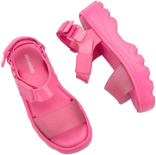 mini melissa Kick Off Platform Sandals for Kids - Chunky Platform Jelly Sandals for Girls, Kids Summer Shoes, Girls Sandals