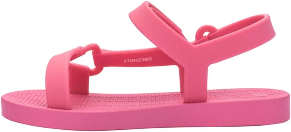 mini melissa Sun Downtown Sandals for Babies & Toddles & Big Kids - Jelly Sandals for Girls w/Adjustable Ankle Strap, Kids Jelly Shoes