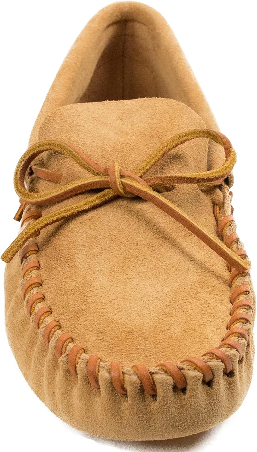 Minnetonka Men's Leather Laced Soft Leather Sole Moccasin