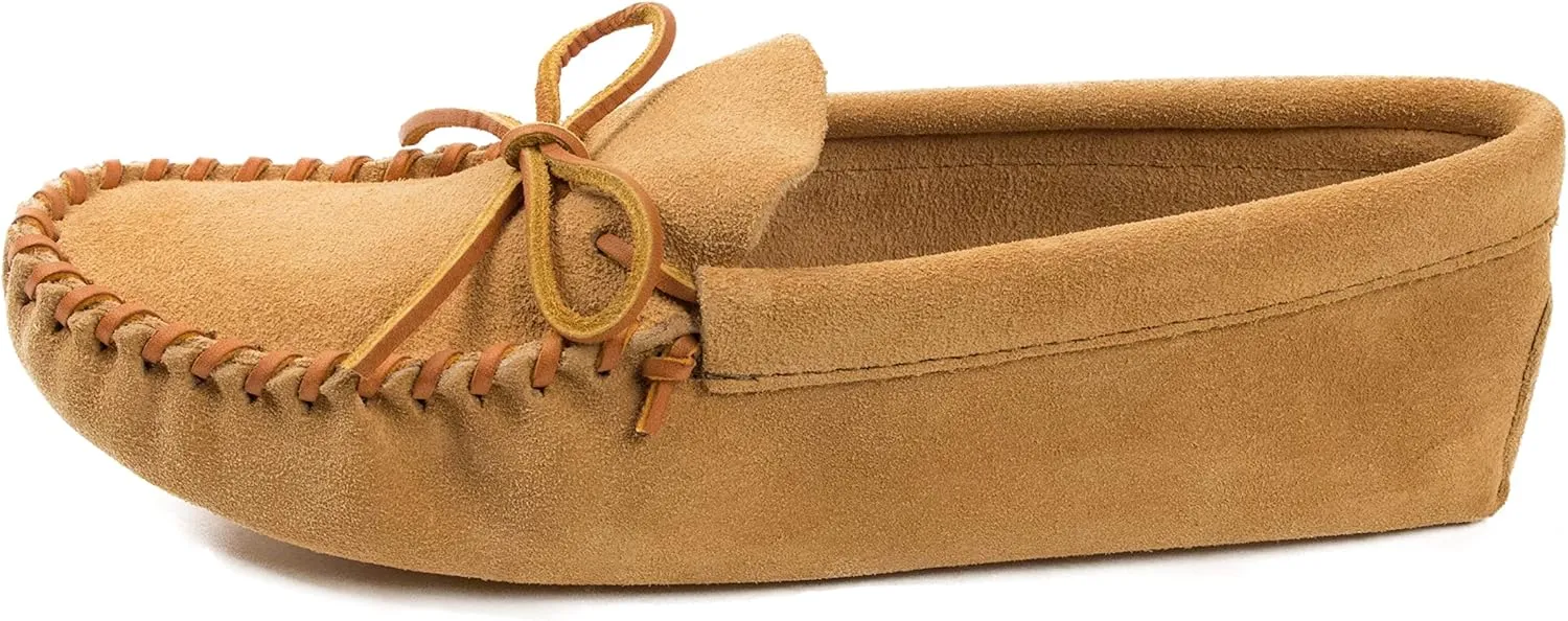 Minnetonka Men's Leather Laced Soft Leather Sole Moccasin