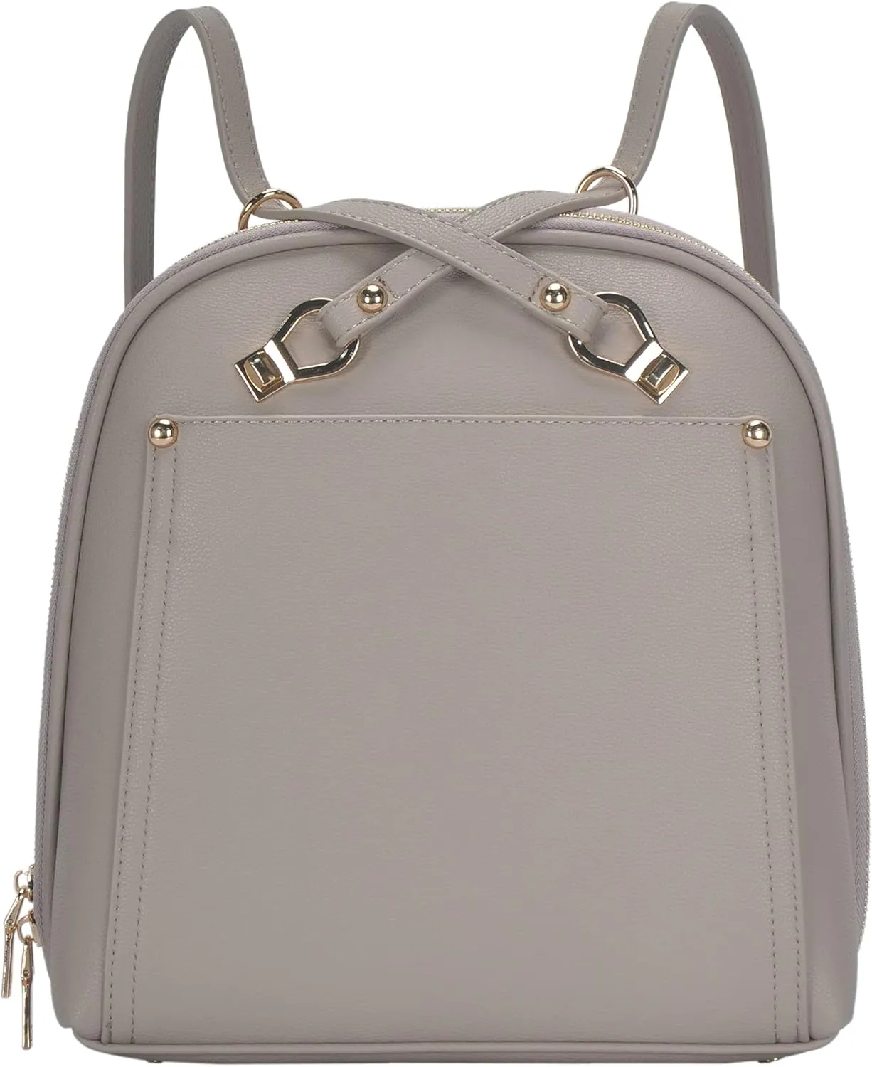 Miztique The Daisy Convertible Backpack Purse for Women (Taupe) | Soft Vegan Leather Shoulder Strap Bag or Convertible Backpack | 10.5in x 4in x 11.5in |