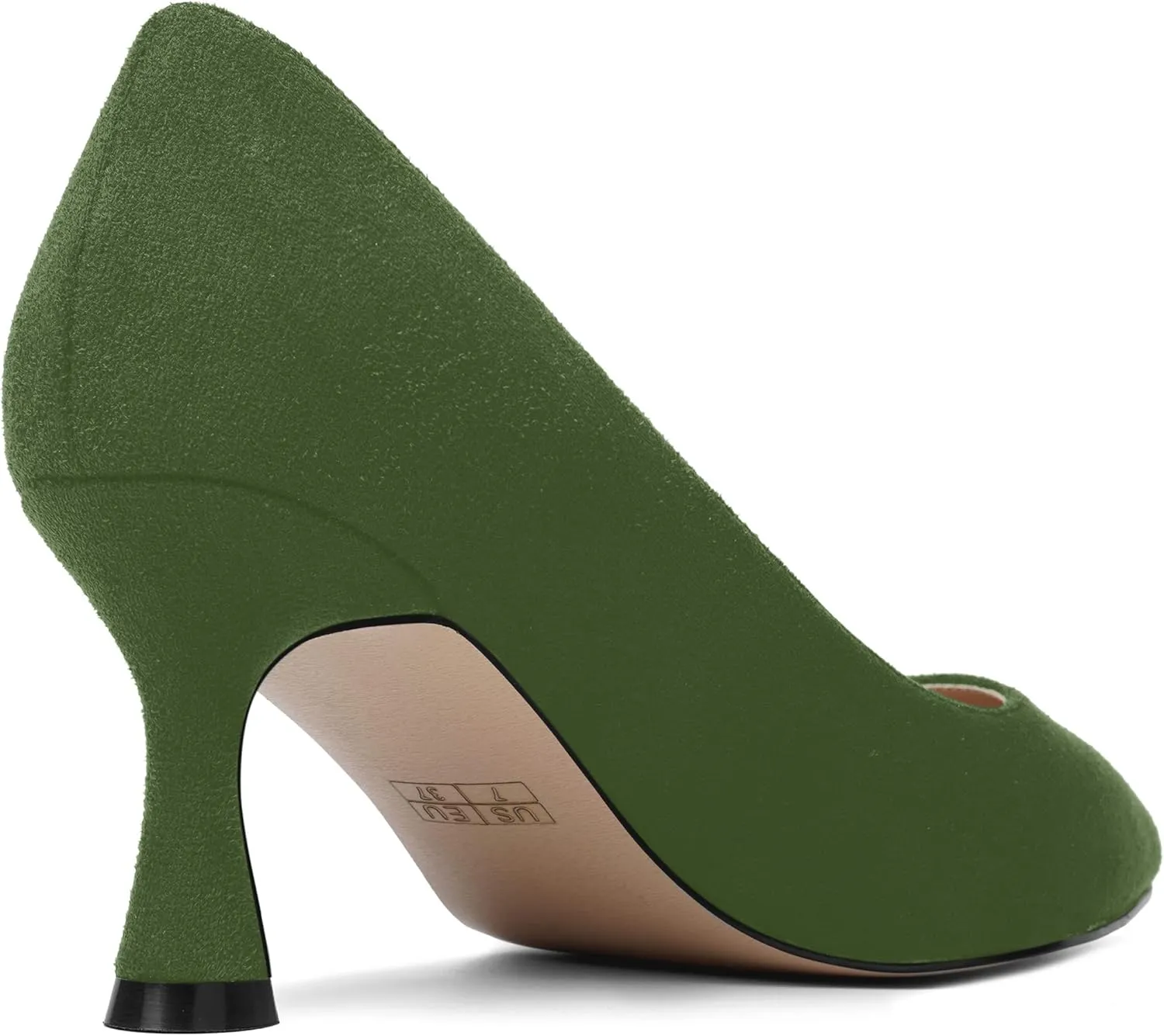 MOVINSTEPS Womens Pointed Toe Evening Sexy Suede Slip On Stiletto Mid Heel Pumps Shoes 2.5 Inch