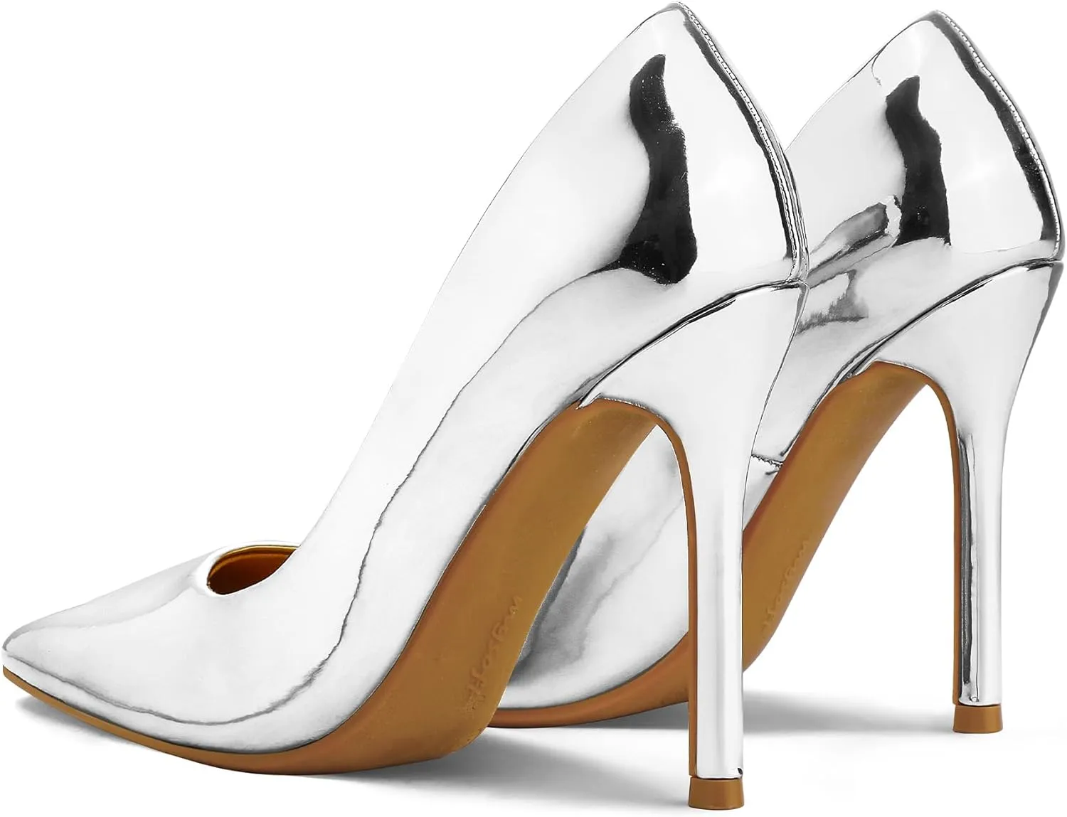 mysoft Women's High Heels Pumps Closed Pointed Toe Stiletto 4IN Heels Dress Wedding Shoes