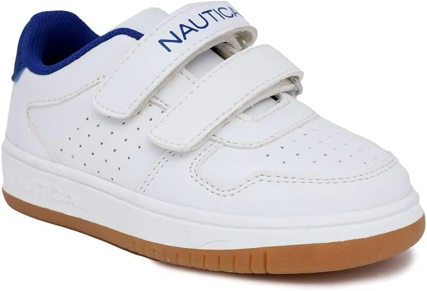 Nautica Kids' Double Strap Sneakers | Casual Athletic Shoes for Boys and Girls | Durable and Comfortable Fit for Toddlers and Little Kids