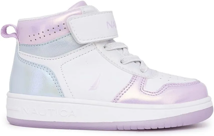 Nautica Kids High Top Basketball Sneakers – Toddler/Little Kid Fashion Boots, Comfortable Athletic Walking Shoes for Boys and Girls