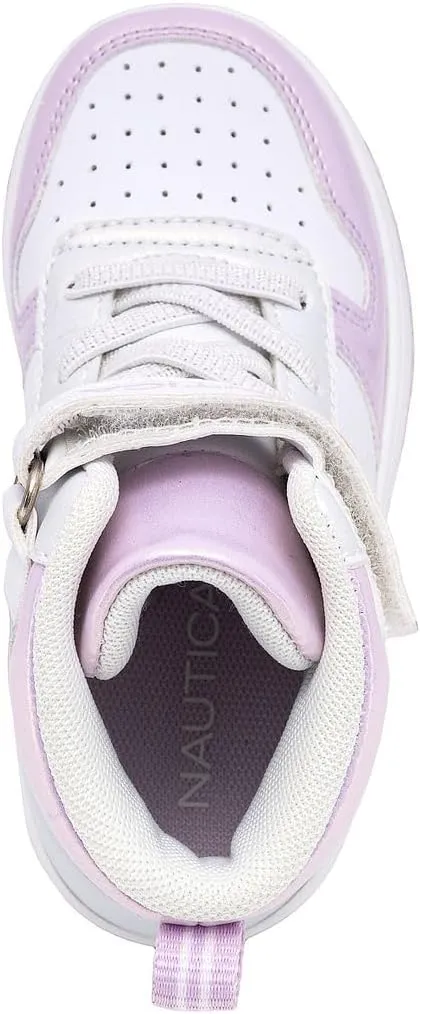 Nautica Kids High Top Basketball Sneakers – Toddler/Little Kid Fashion Boots, Comfortable Athletic Walking Shoes for Boys and Girls