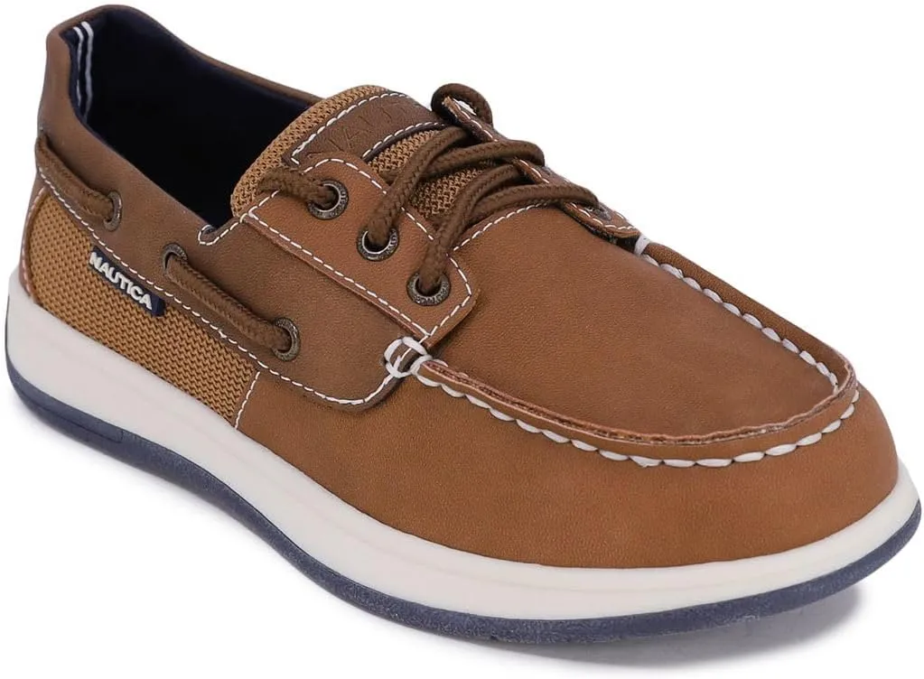 Nautica Kid's Spinnaker Youth Boat Shoe Casual Loafer 2 Eye Lace (Little Kid/Big Kid)