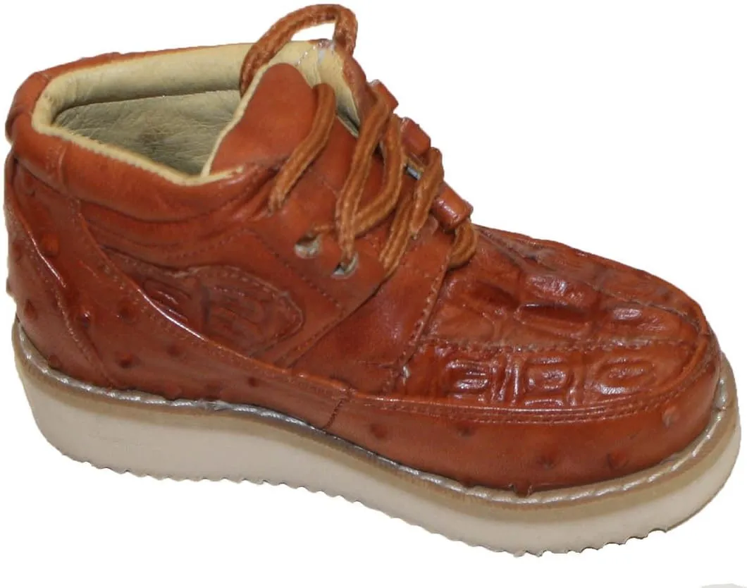 New Mens Embossed Crocodile/Ostrich Tenni Shoe Soft Sole