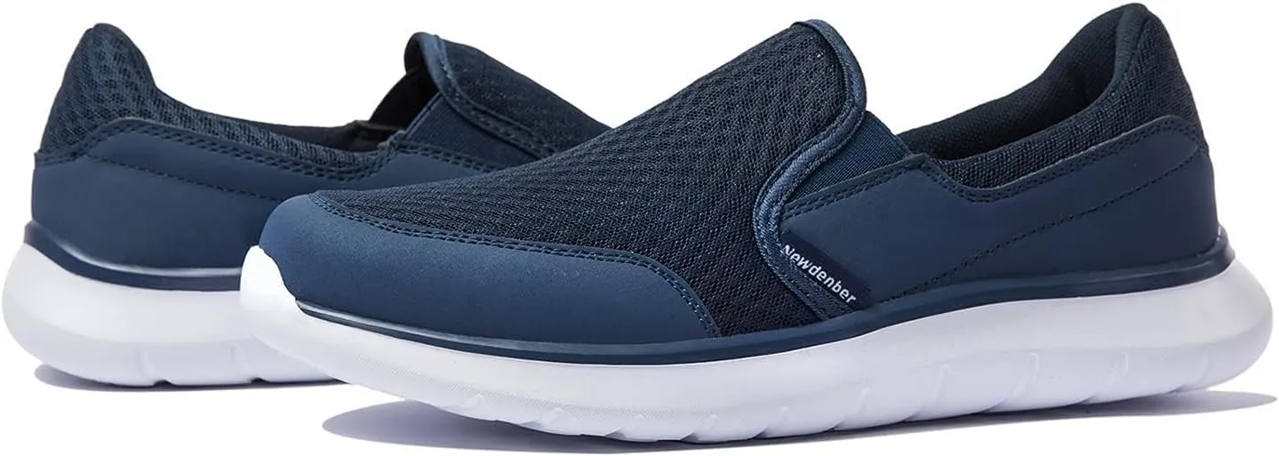 NewDenBer Sport Men's Casual Lightweight Slip-On Walking Shoe Sneakers
