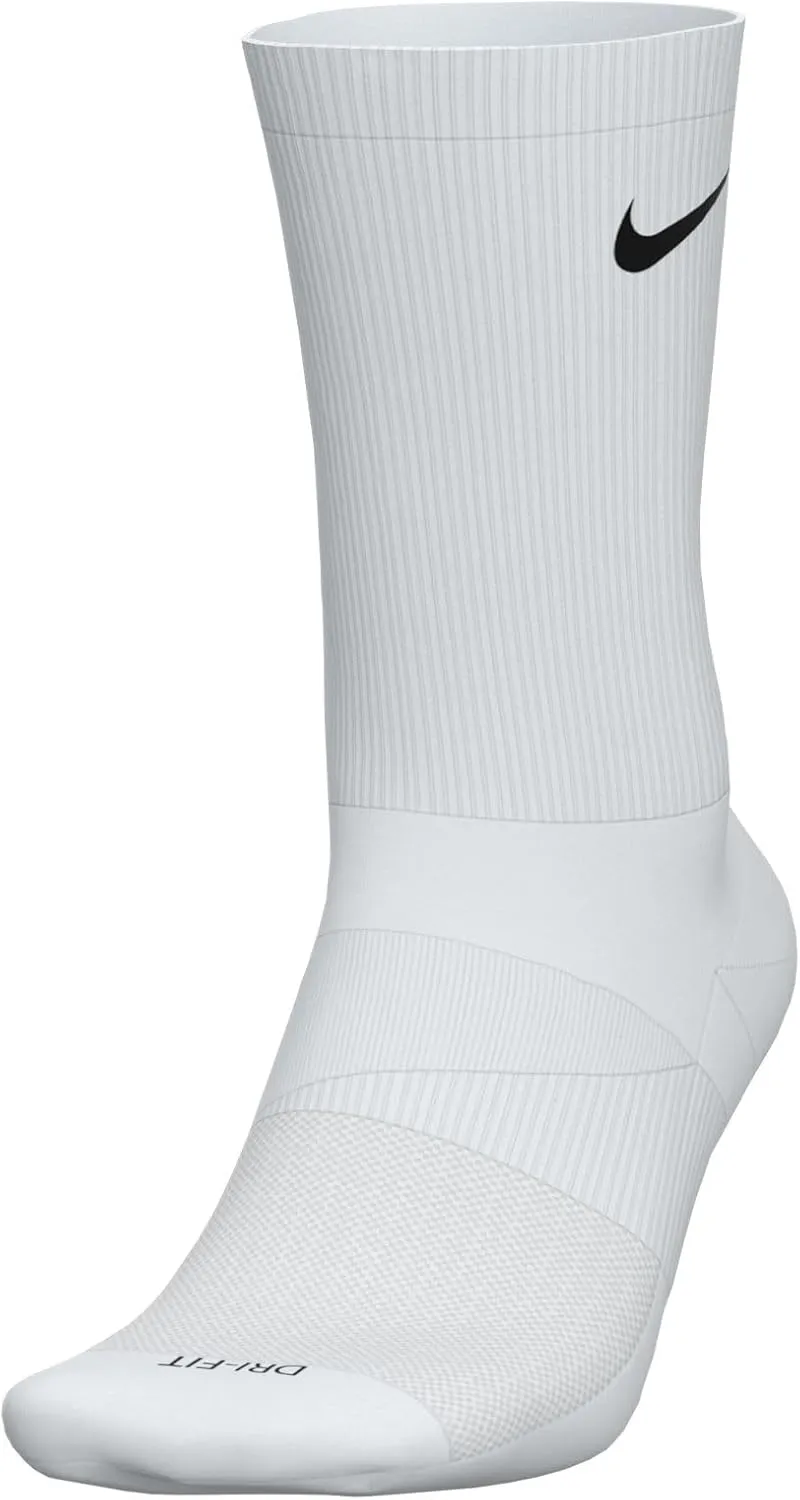 Nike Everyday Plus Cushion Crew Socks 6-Pair Pack White/Black LG (US Men's Shoe 8-12, Women's Shoe 10-13)