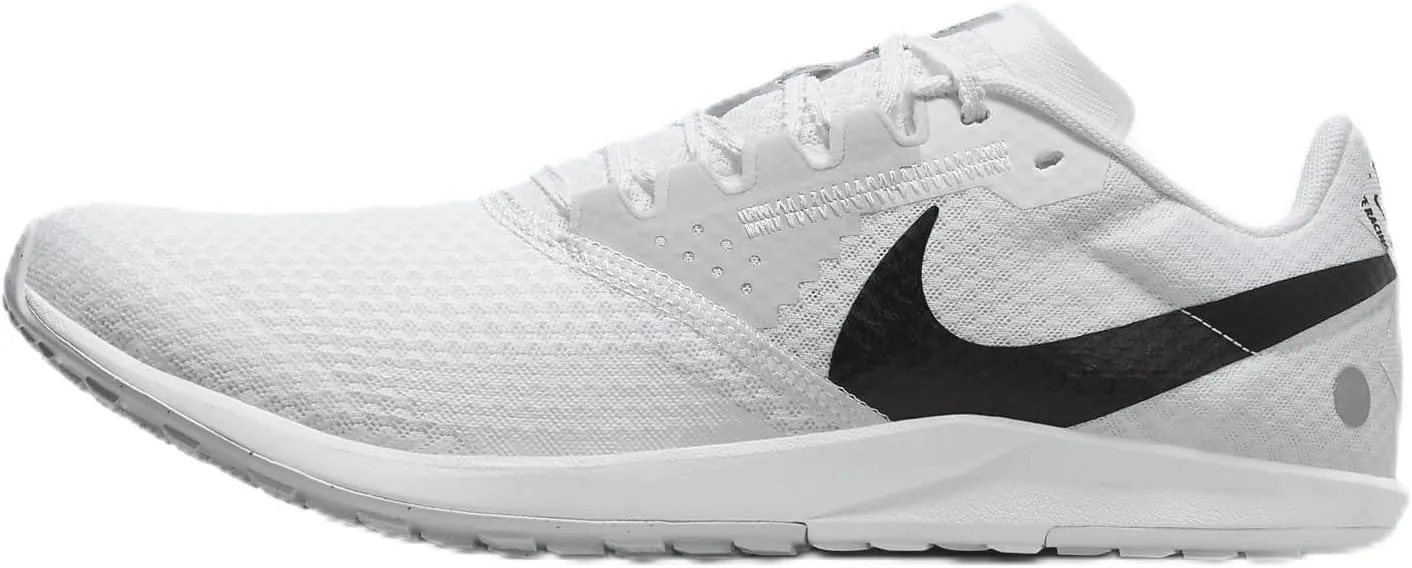 Nike Rival Waffle 6 Road and Cross-Country Racing Shoes (DX7998-100, White/Black-Pure Platinum) Size 4.5
