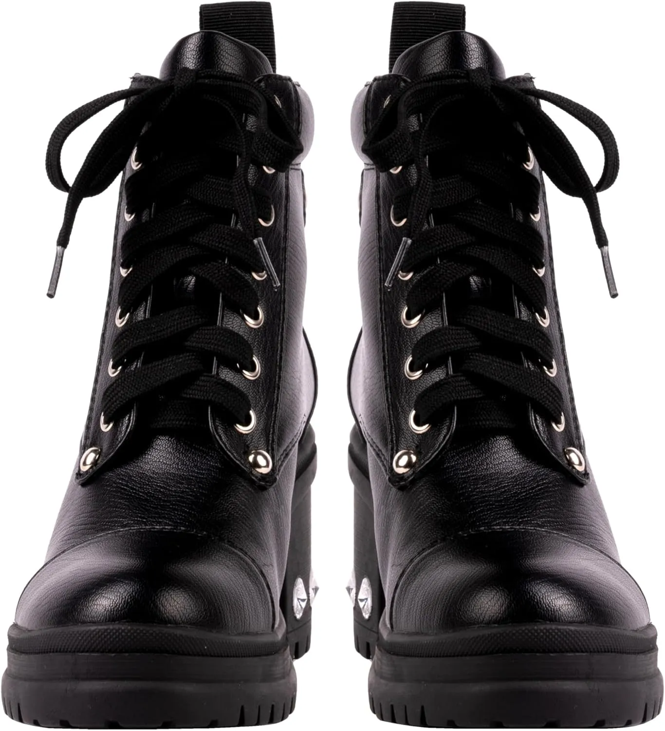 Ninety Union Thunder Rhinestone Heel Combat Bootie