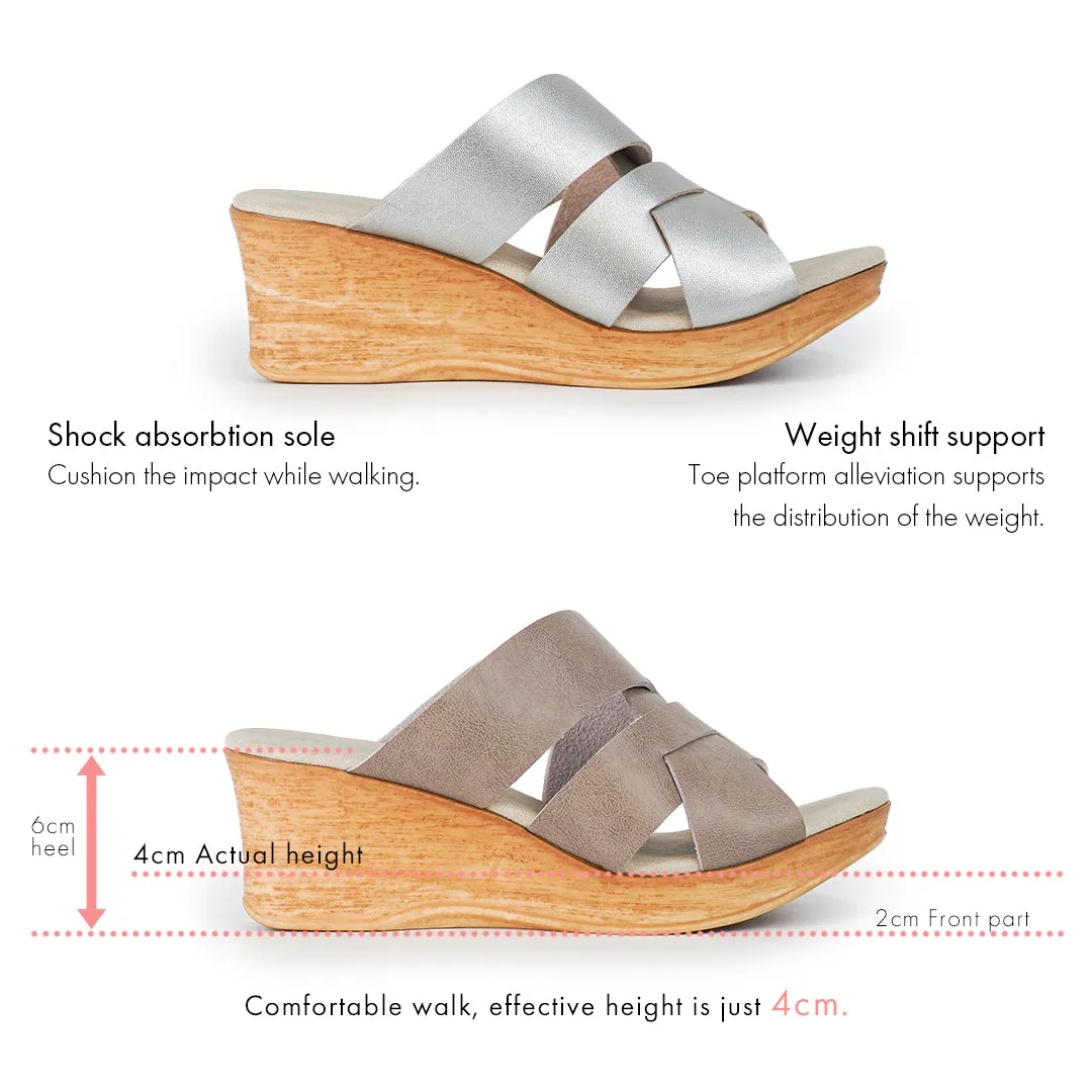 No.1837 Cross Belt Slip-On Sandal