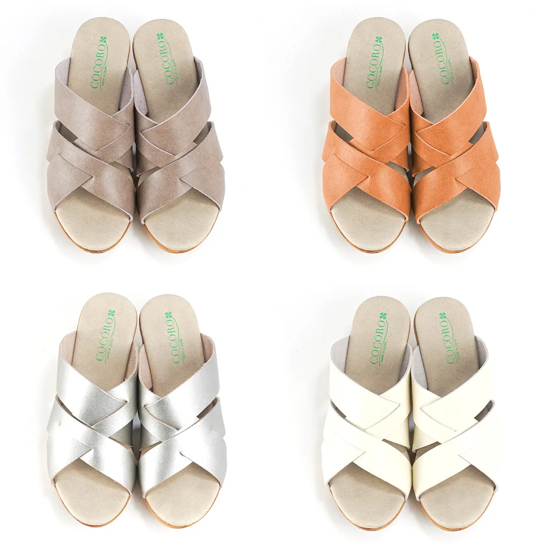 No.1837 Cross Belt Slip-On Sandal