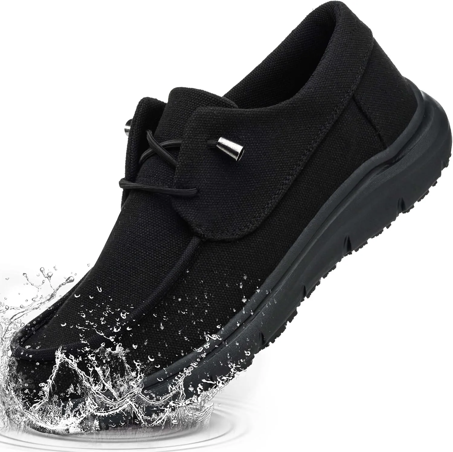Non Slip Work Shoes for Men Women丨Waterproof Slip On Walking Loafers