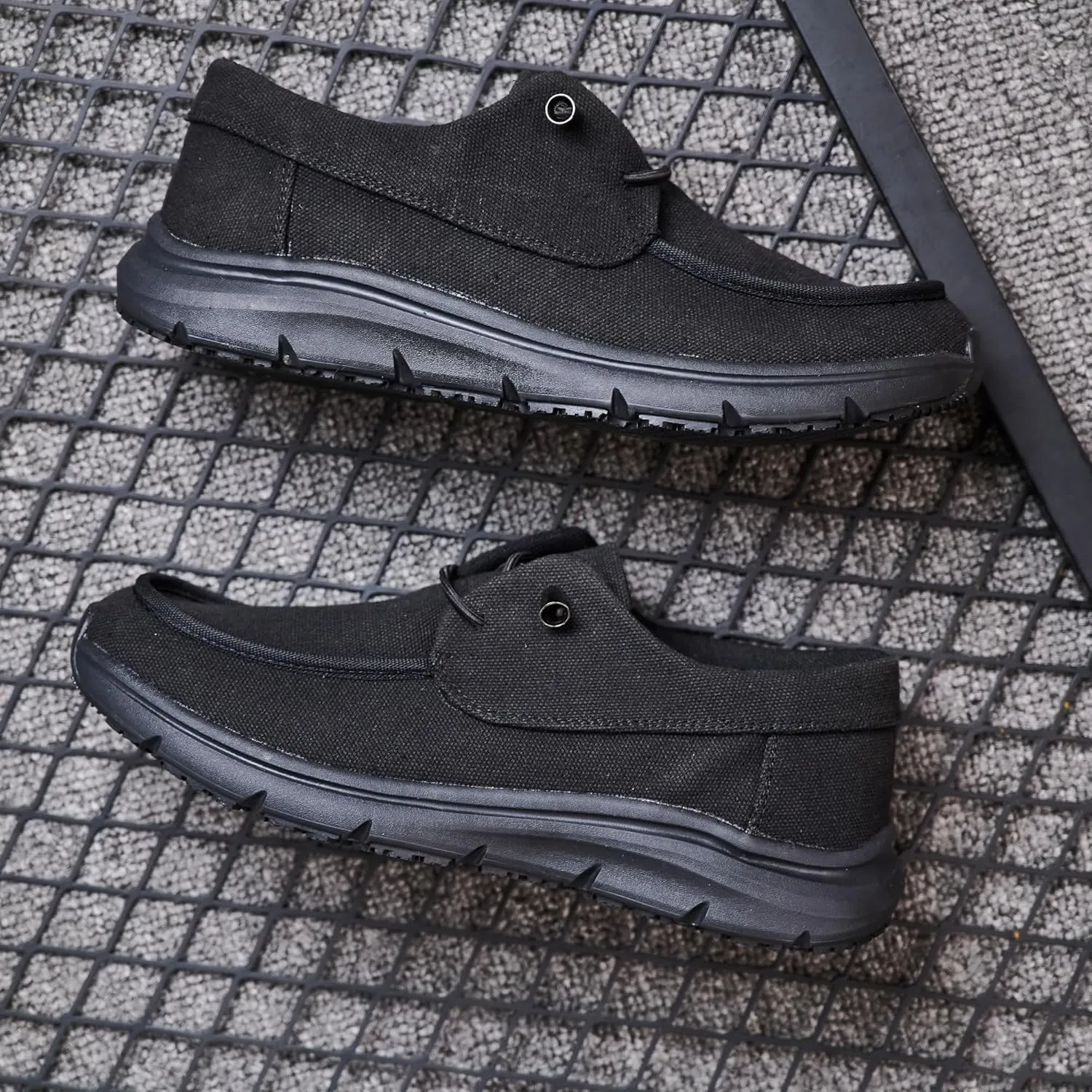Non Slip Work Shoes for Men Women丨Waterproof Slip On Walking Loafers