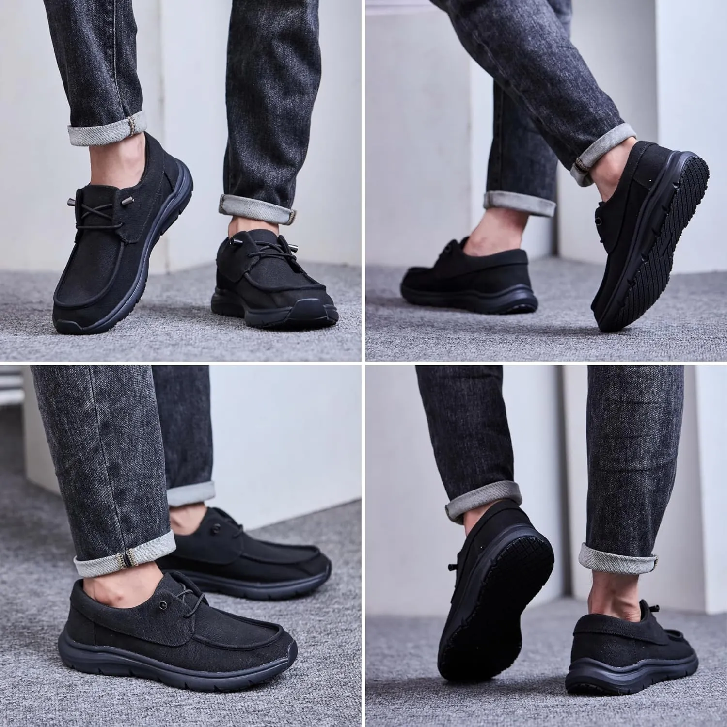 Non Slip Work Shoes for Men Women丨Waterproof Slip On Walking Loafers